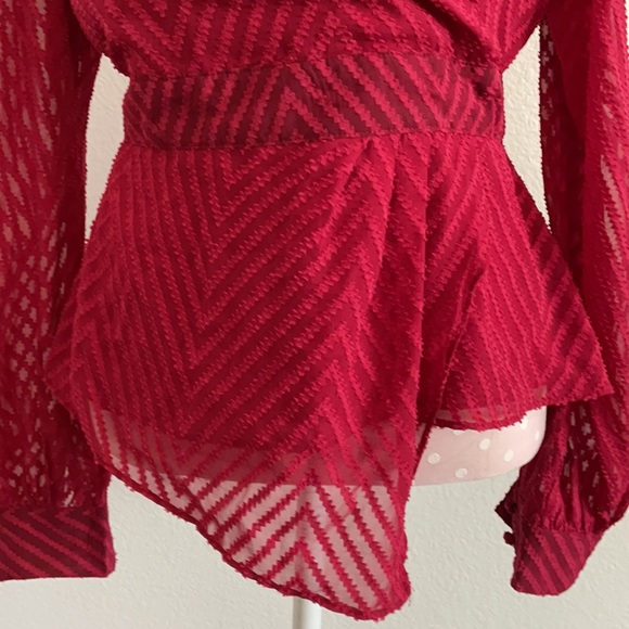 Walter Baker Raspberry Red Blouse ❤️ - Picture 5 of 8